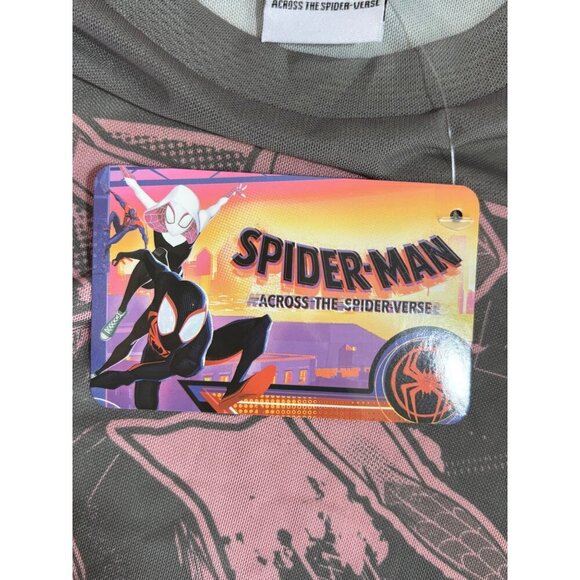 Spider-Man Across The Spider-Verse Spider-Gwen Graphic Crop Top Womens Small NWT - Picture 5 of 11